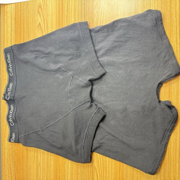 Calvin Klein Mens Medium Boxer Briefs Gay Underwear Black Lot Of 2 Pairs *Flaws* - Picture 4 of 4